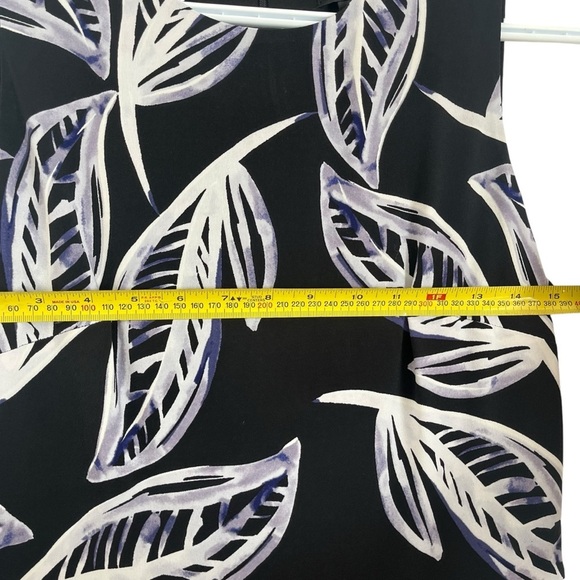 DKNY printed leaf sleeveless jumpsuit romper zip stretch summer women’s 8 medium - Picture 6 of 16